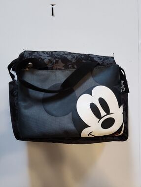 DISNEY Mickey Mouse Gray Black Travel Cooler Bag